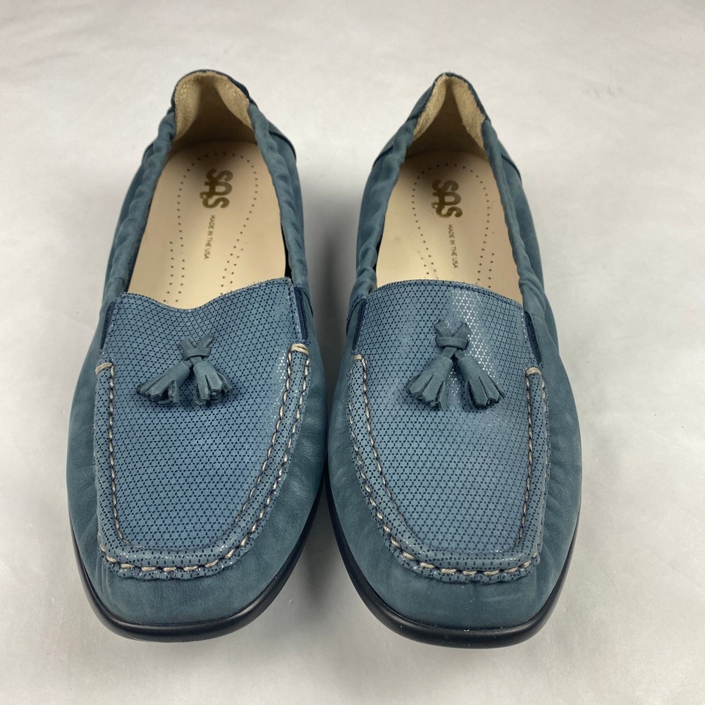 SAS Hope Slip On Loafer Women's Size 7.5 W Blue Slip On Shoes Comfort